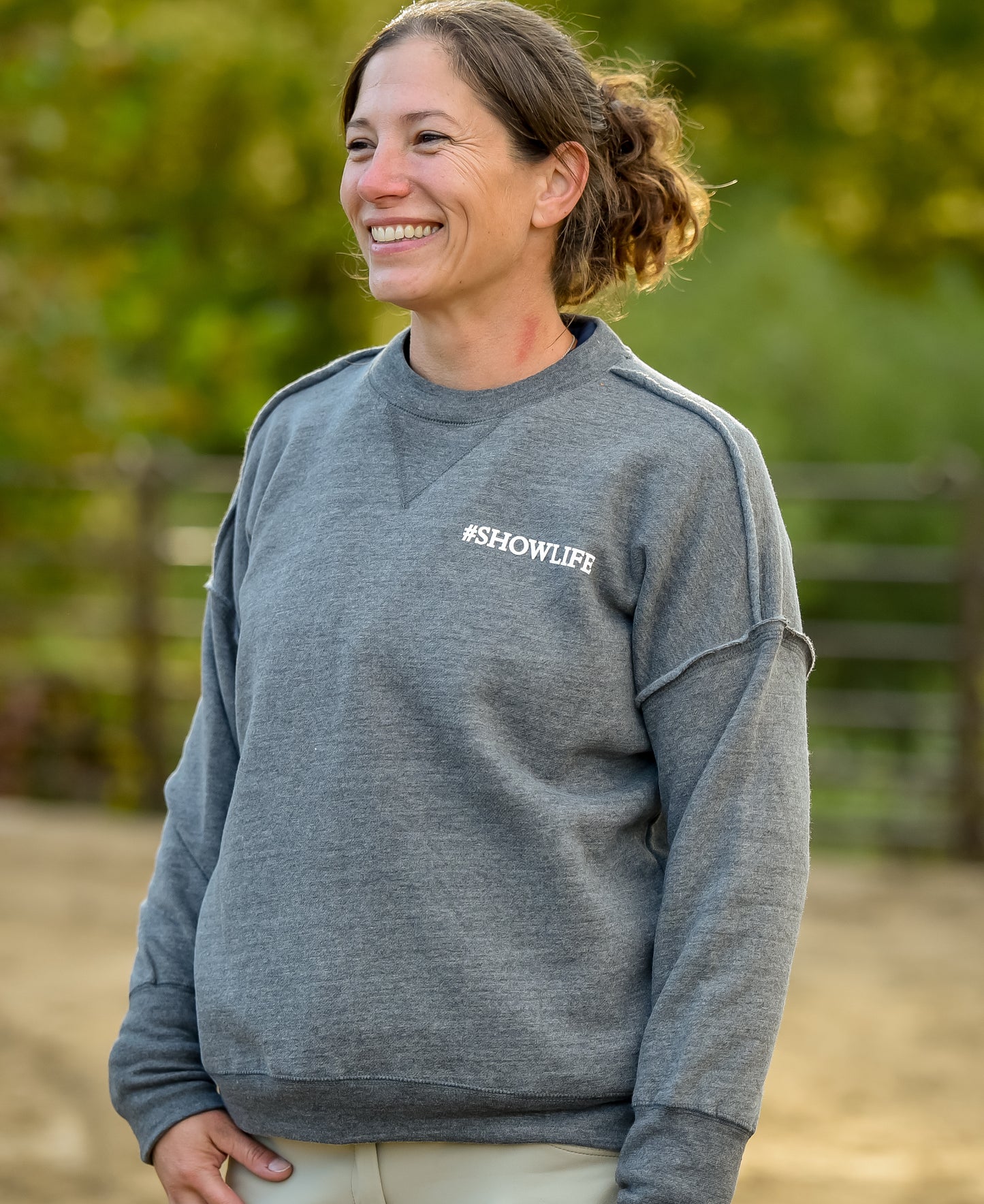 Equestrian Apparel Barn Mom Crew Neck Sweatshirt - Cotton