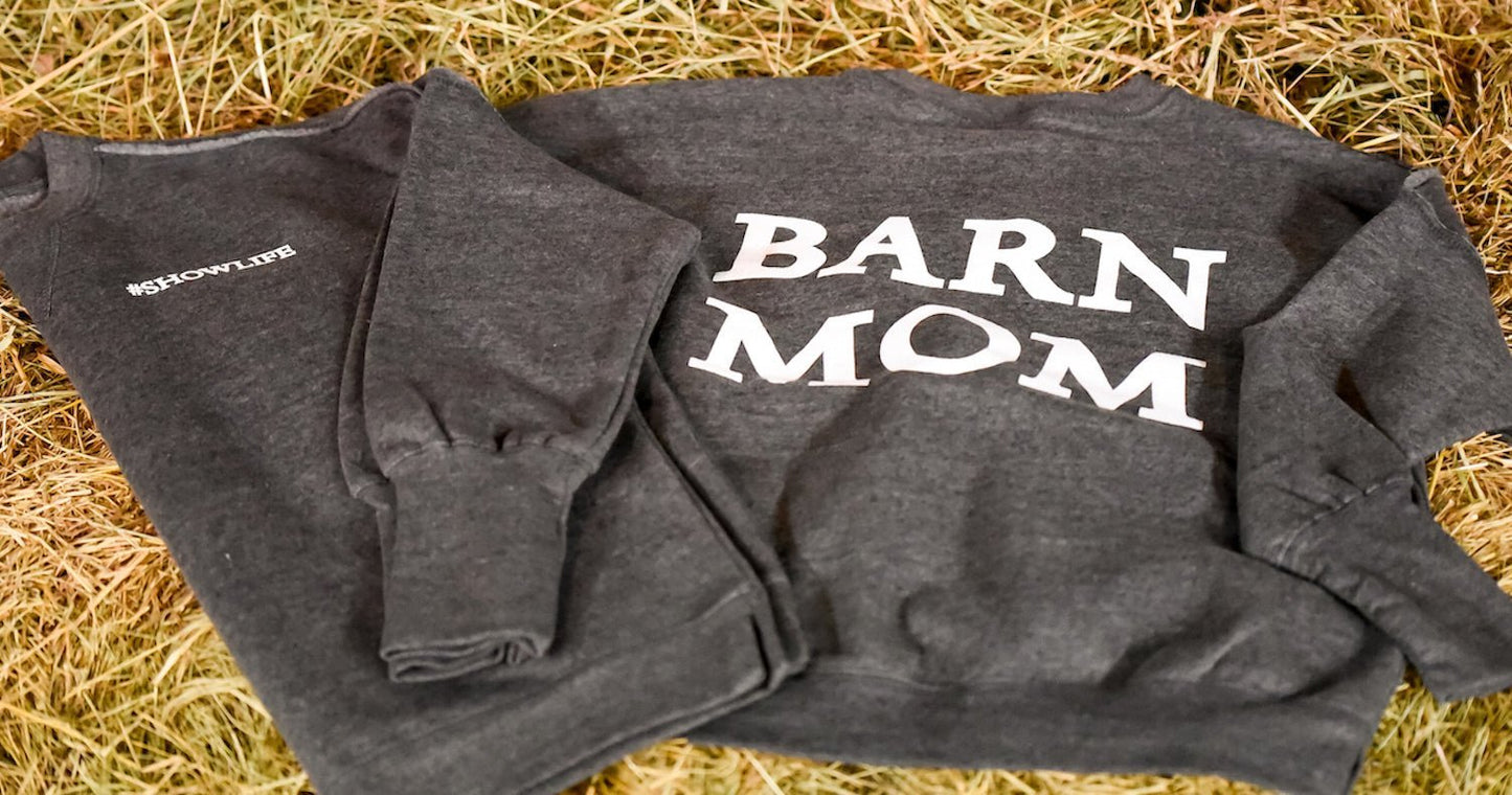 Equestrian Apparel Barn Mom Crew Neck Sweatshirt - Cotton