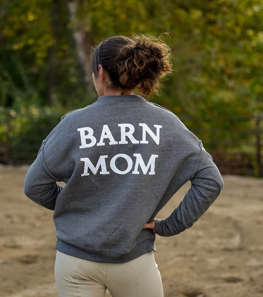 Equestrian Apparel Barn Mom Crew Neck Sweatshirt - Cotton