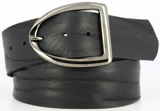 Steerhide Equestrian Leather Belt - 2 Inch - Black