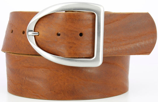 Steerhide Equestrian Leather Belt - 2 Inch - Brown